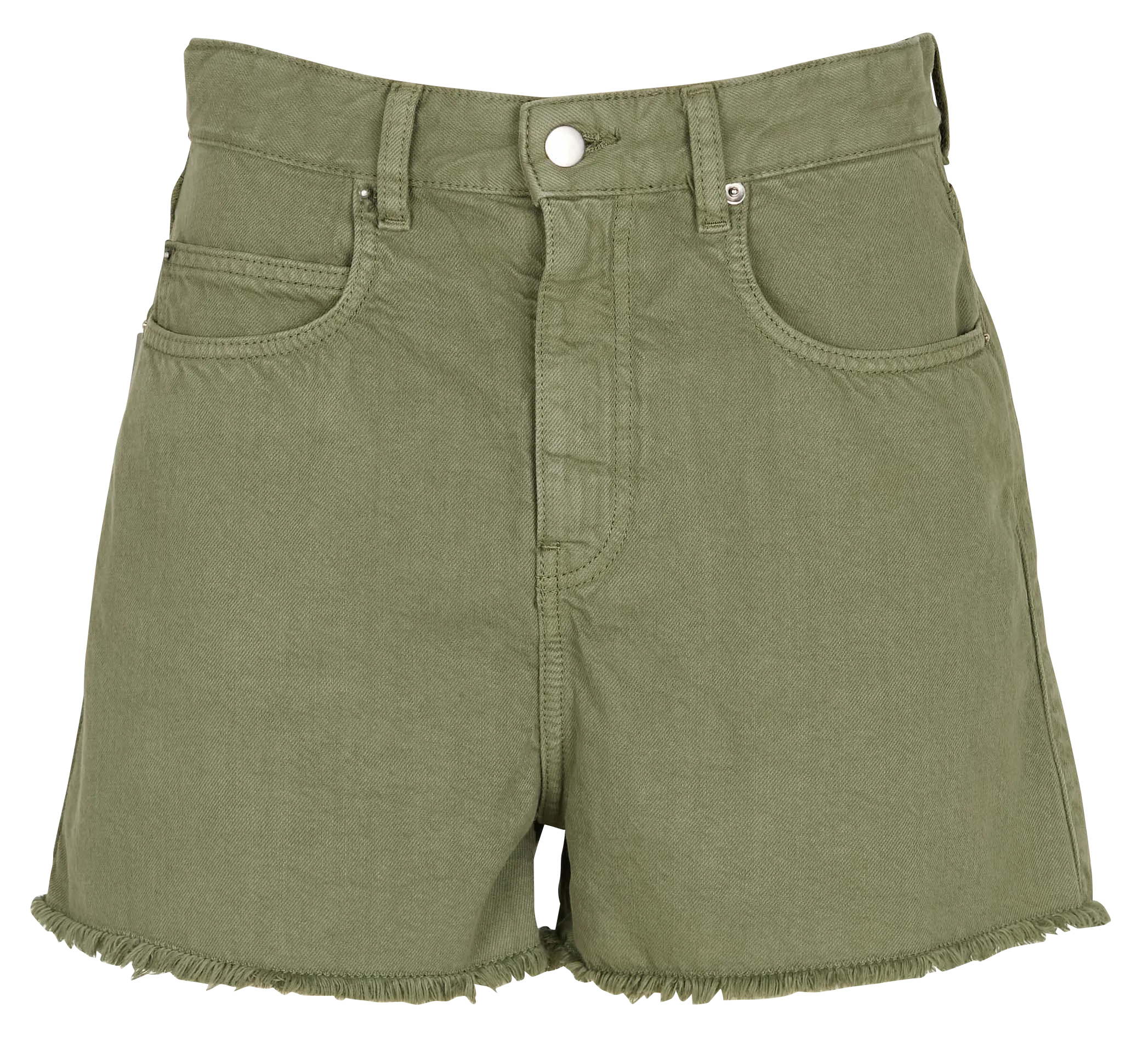 ACQUAVERDE LINNY  SHORT DE ALGODóN CON TALLE ALTO EN CAQUI