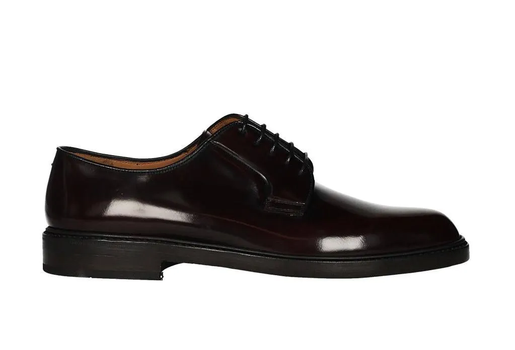 Blucher Liso Goodyear Antic Burdeos Piso Suela Doble