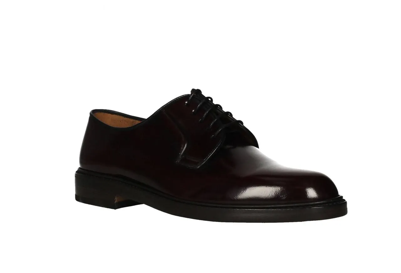 Blucher Liso Goodyear Antic Burdeos Piso Suela Doble