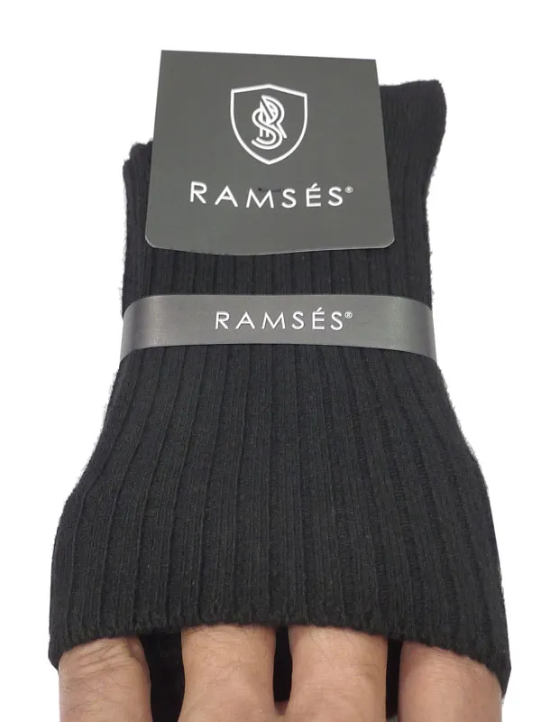 CALCETíN RAMSéS DE LANA CASHMERE ANTIPRESIóN EN NEGRO
