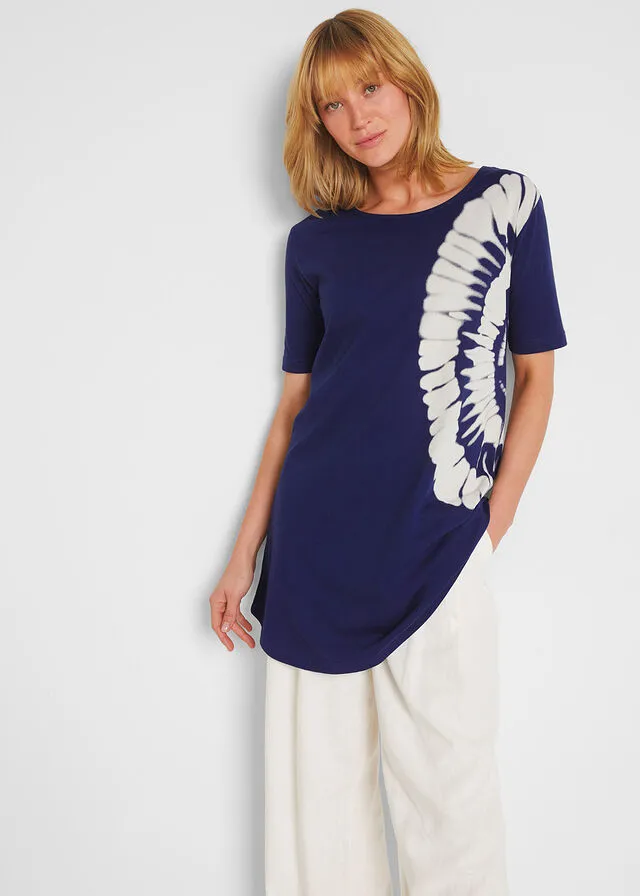 CAMISETA HOLGADA AZUL NOCHEBLANCO LANA
