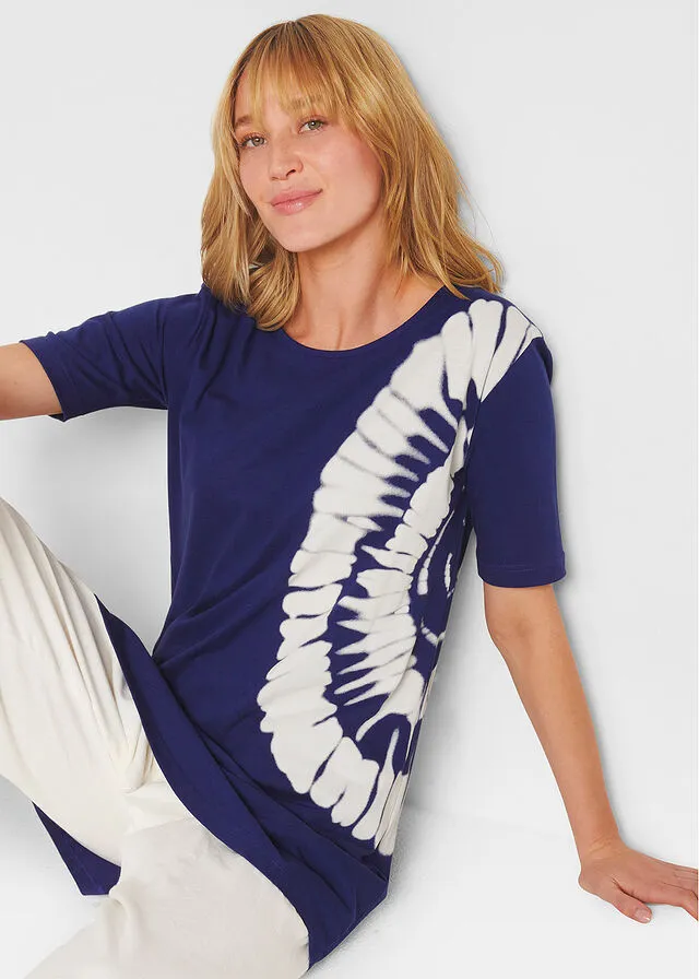 CAMISETA HOLGADA AZUL NOCHEBLANCO LANA