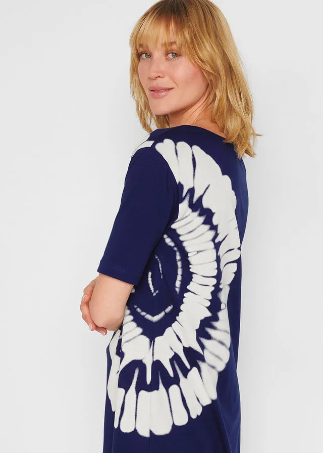 CAMISETA HOLGADA AZUL NOCHEBLANCO LANA