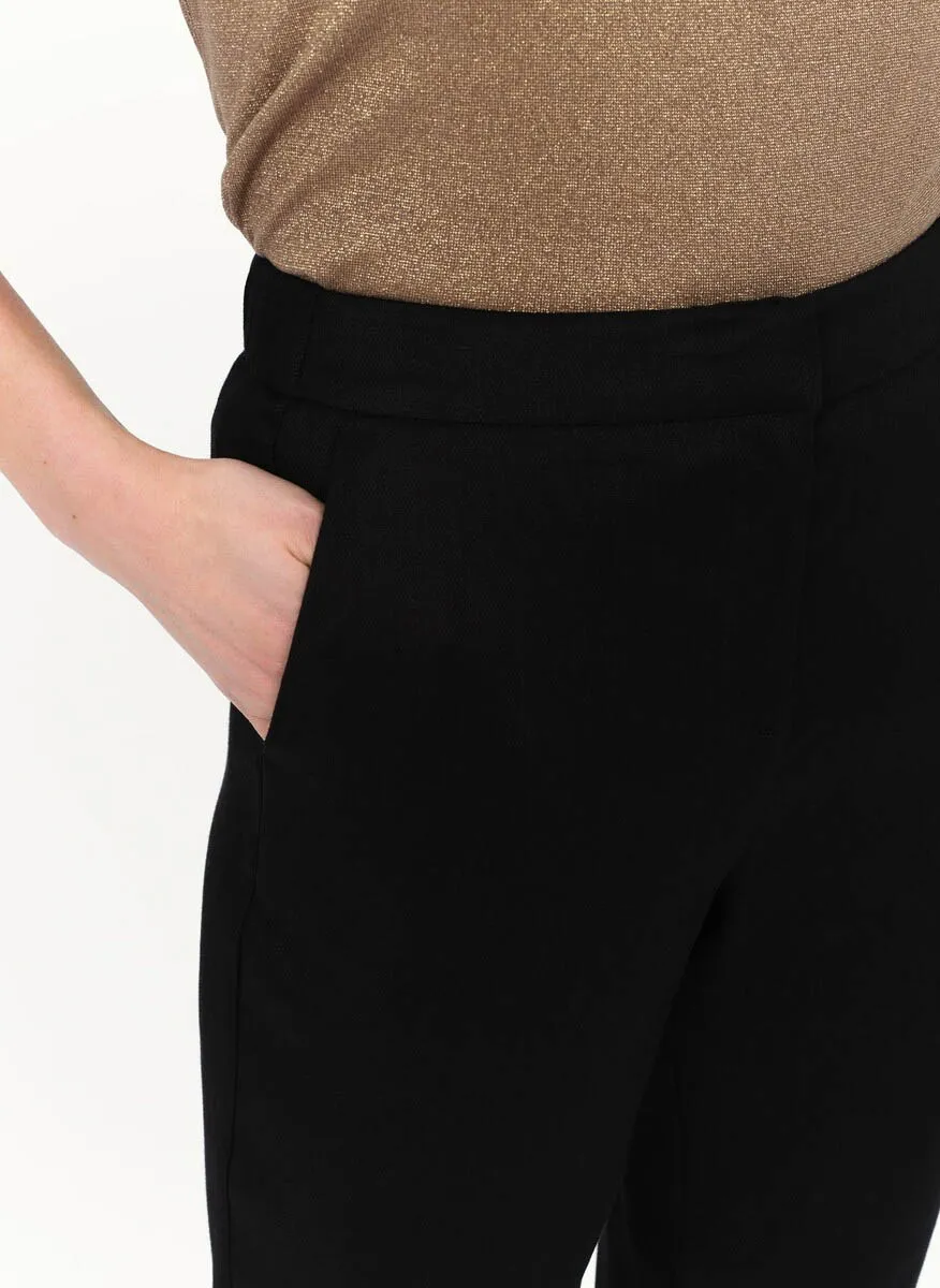 CAROLL PALLAN  PANTALóN PITILLO DE MEZCLA DE LINO EN NEGRO
