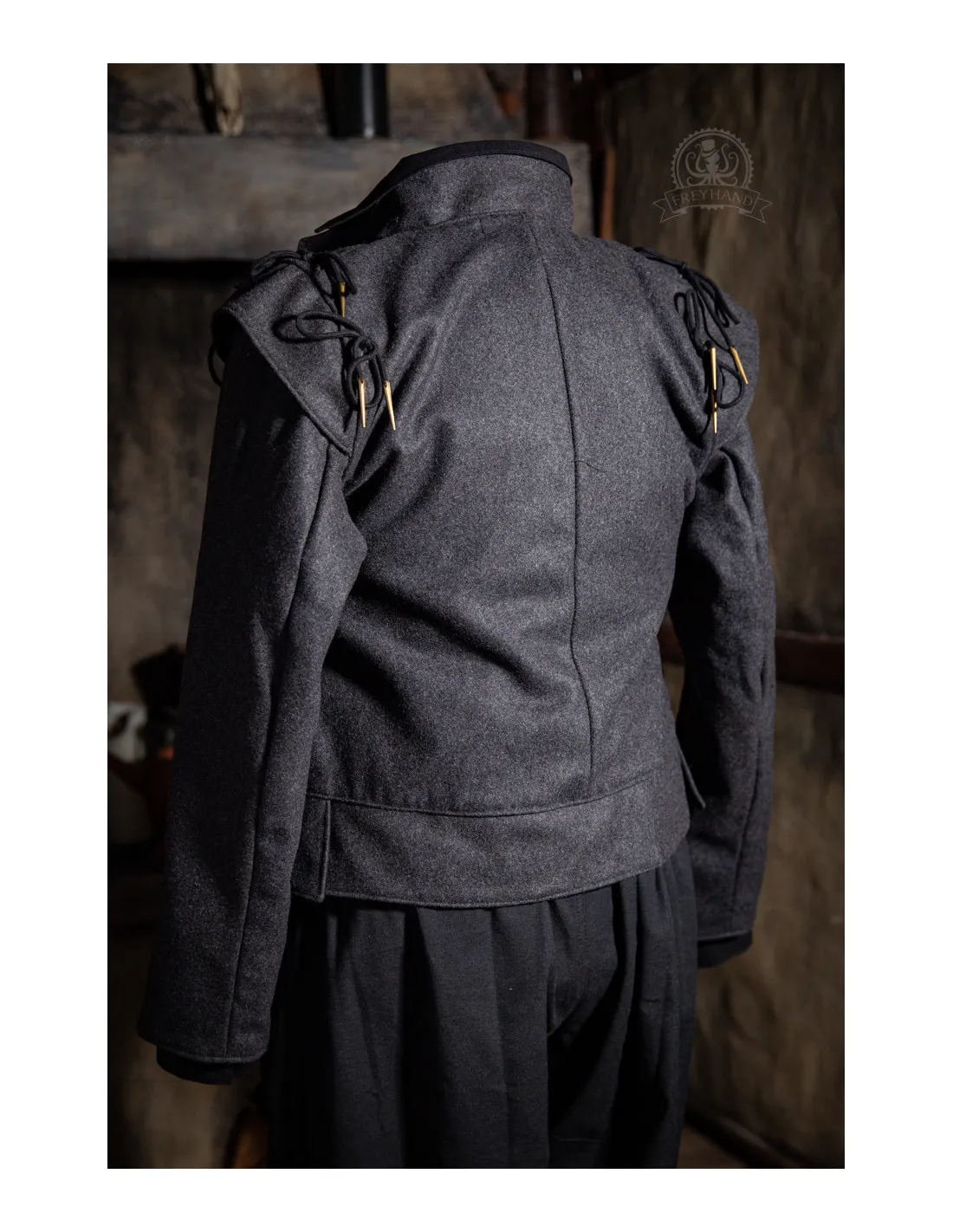 CHAQUETA MOSQUETERO QUENTIN EN LANA  GRIS