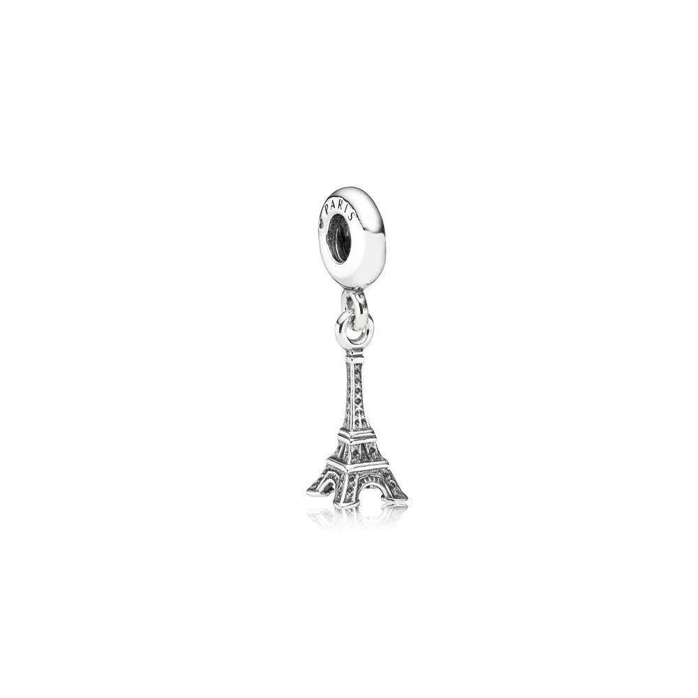 Charm Pandora de plata de ley. Torre Eiffel. Coleccion Iconos Nacionales.