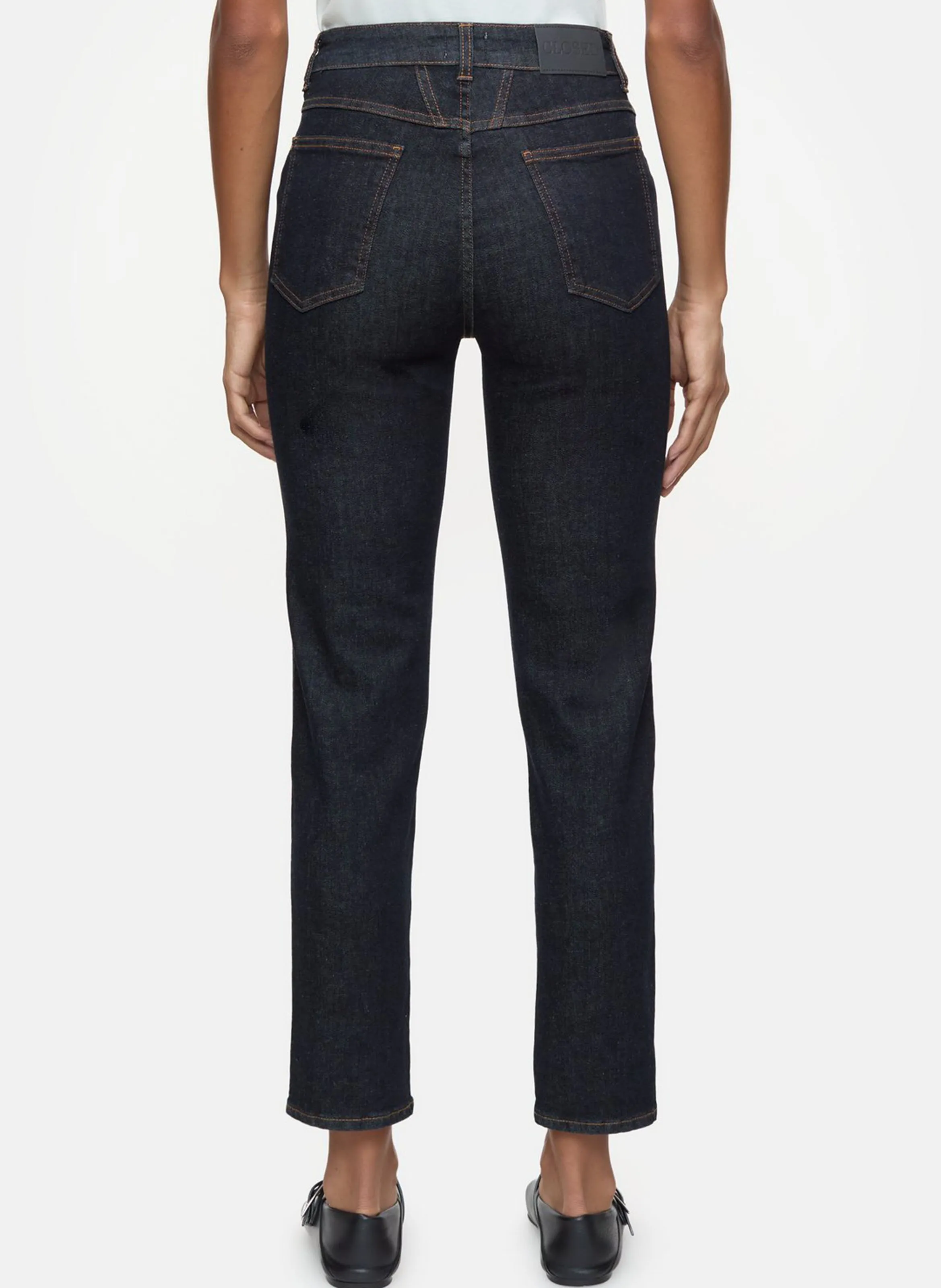 CLOSED Vaquero slim de denim elástico de talle alto en azul