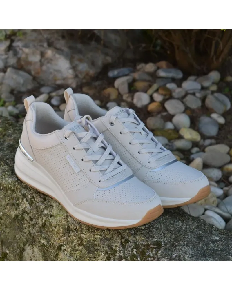 DEPORTIVO BEIGE CON CUñA SKECHERS BILLION  HOT DAYS 155616