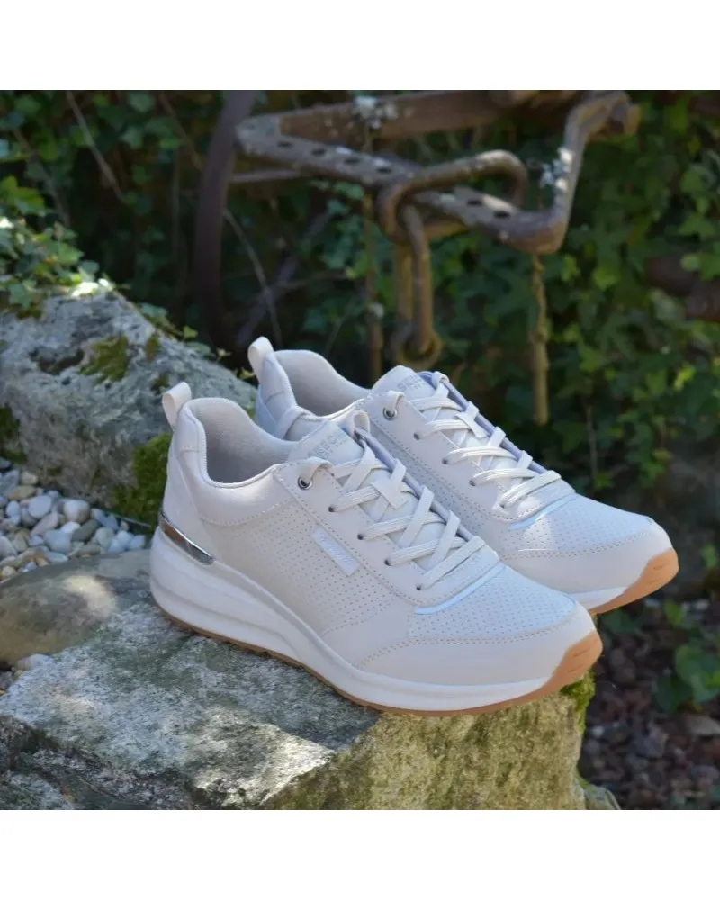 DEPORTIVO BEIGE CON CUñA SKECHERS BILLION  HOT DAYS 155616