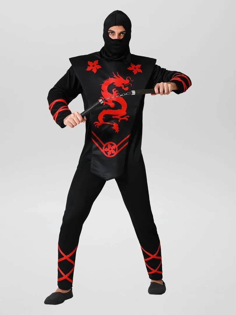 DISFRAZ DE NINJA  3 PIEZAS  NEGRO