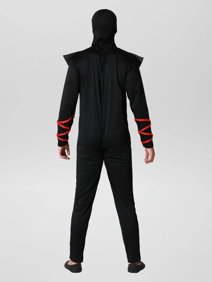 DISFRAZ DE NINJA  3 PIEZAS  NEGRO
