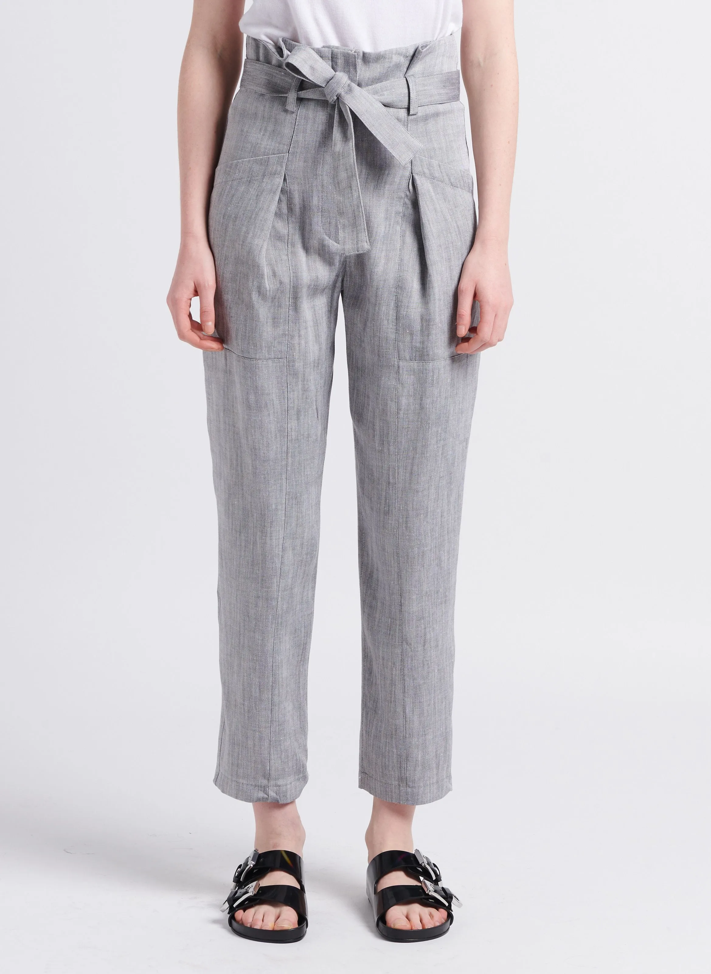 IRO ZINAH  PANTALóN TAPERED EN NEGRO