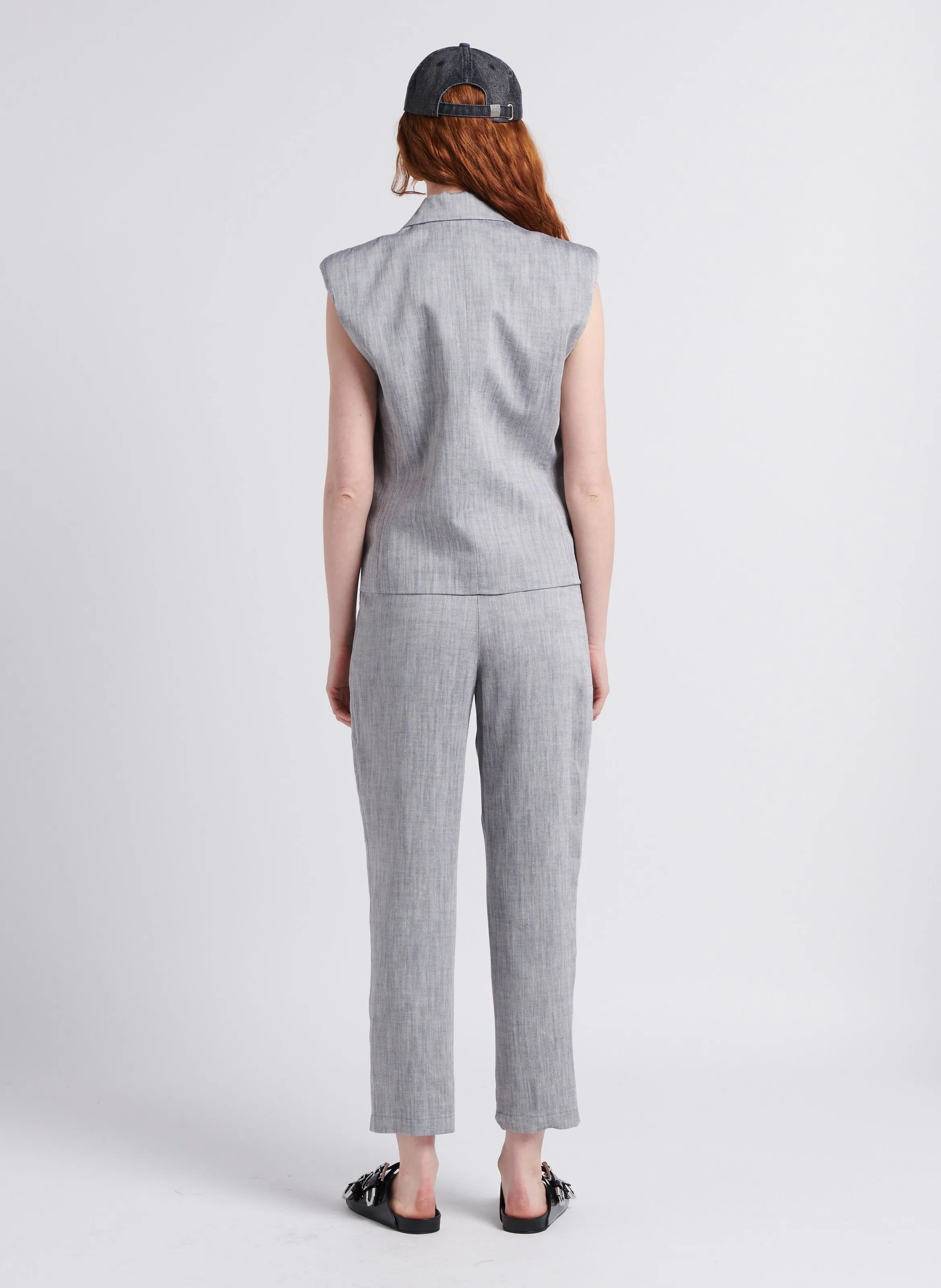 IRO ZINAH  PANTALóN TAPERED EN NEGRO