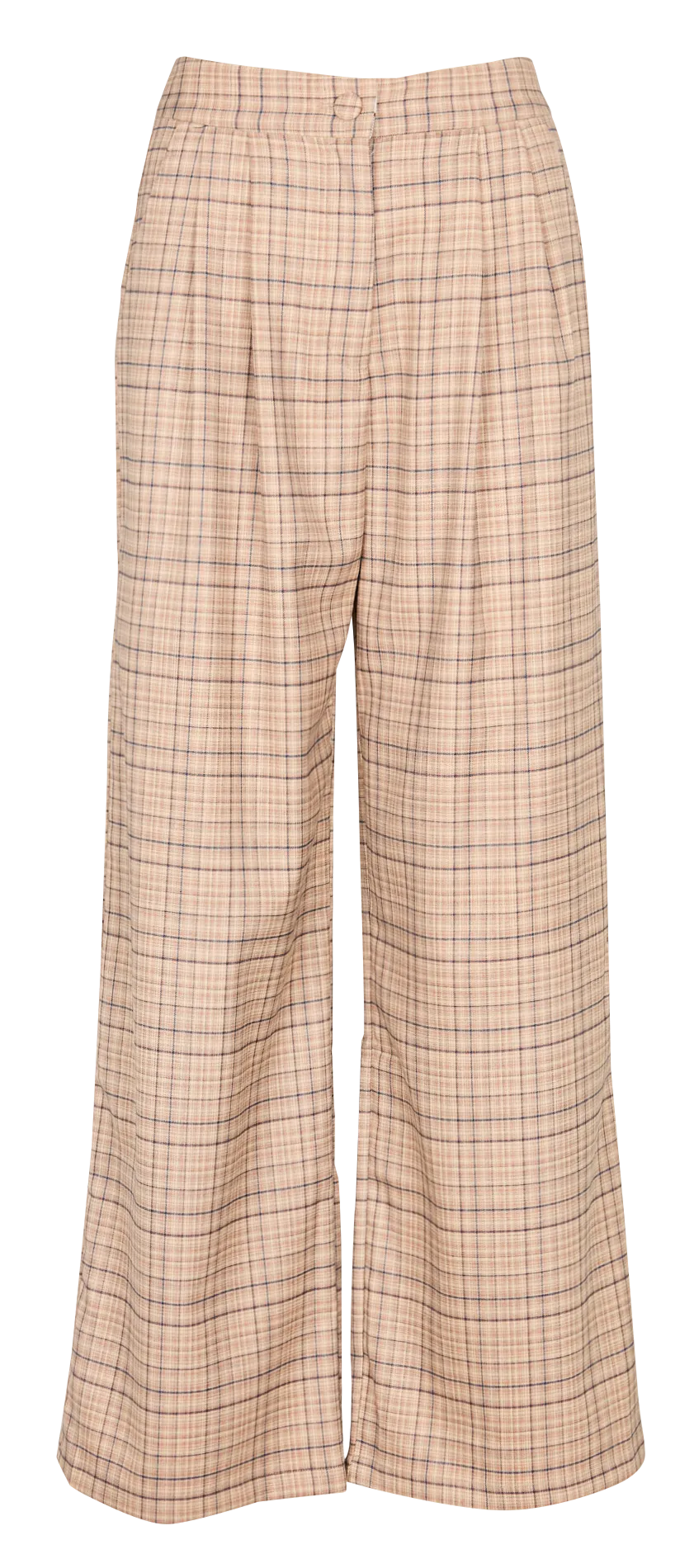 LA PETITE ETOILE PAOLINE  PANTALóN ANCHO DE CUADROS DE TALLE ALTO EN MULTICOLOR