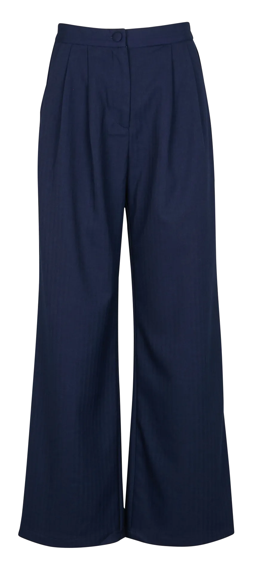 LA PETITE ETOILE PAOLINE  PANTALóN ANCHO DE TALLE ALTO CON PINZAS EN AZUL