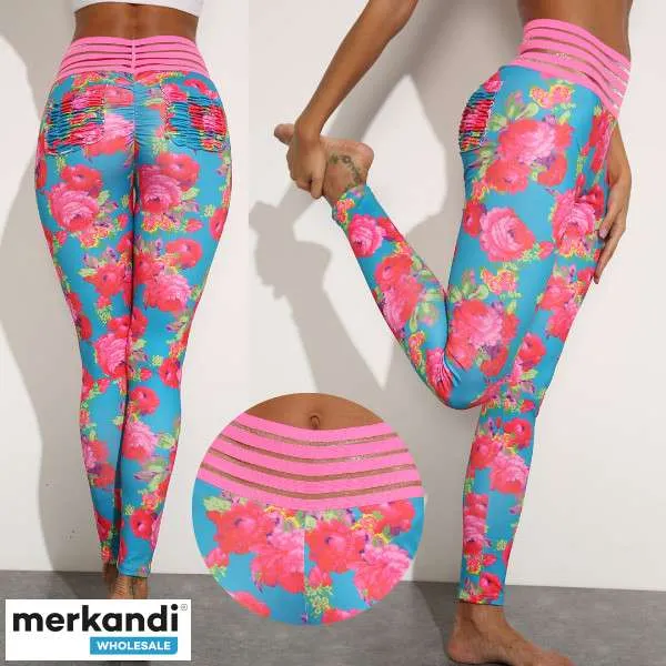 LEGGINGS ROSAS LEGGINGS FLORALES, LEGGINGS ROSAS, LEGGINGS CON ESTAMPADO DE FLORES