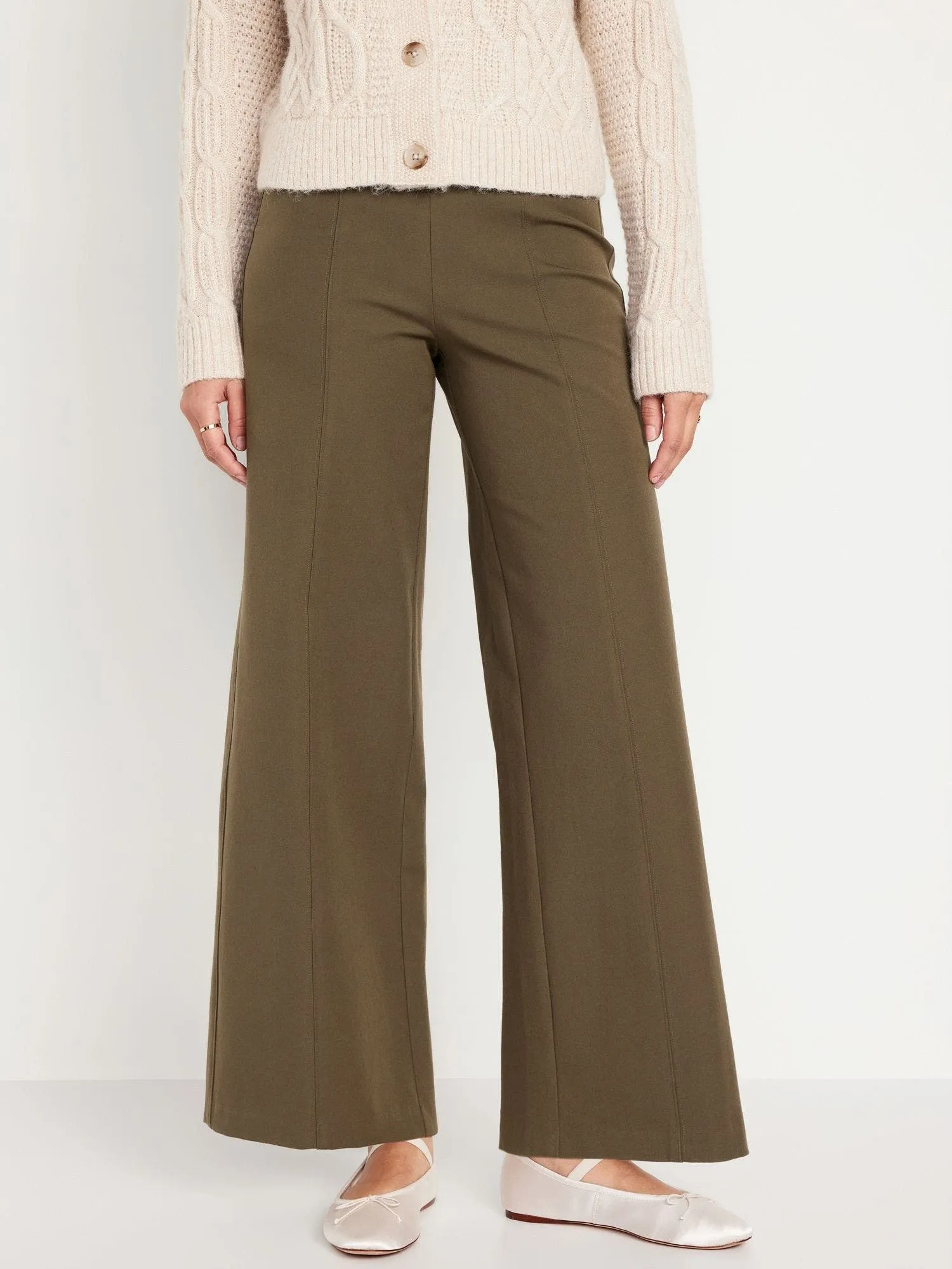 OLD NAVY PANTALóN WIDELEG TIRO ALTO PIXIE OLD NAVY MUJER