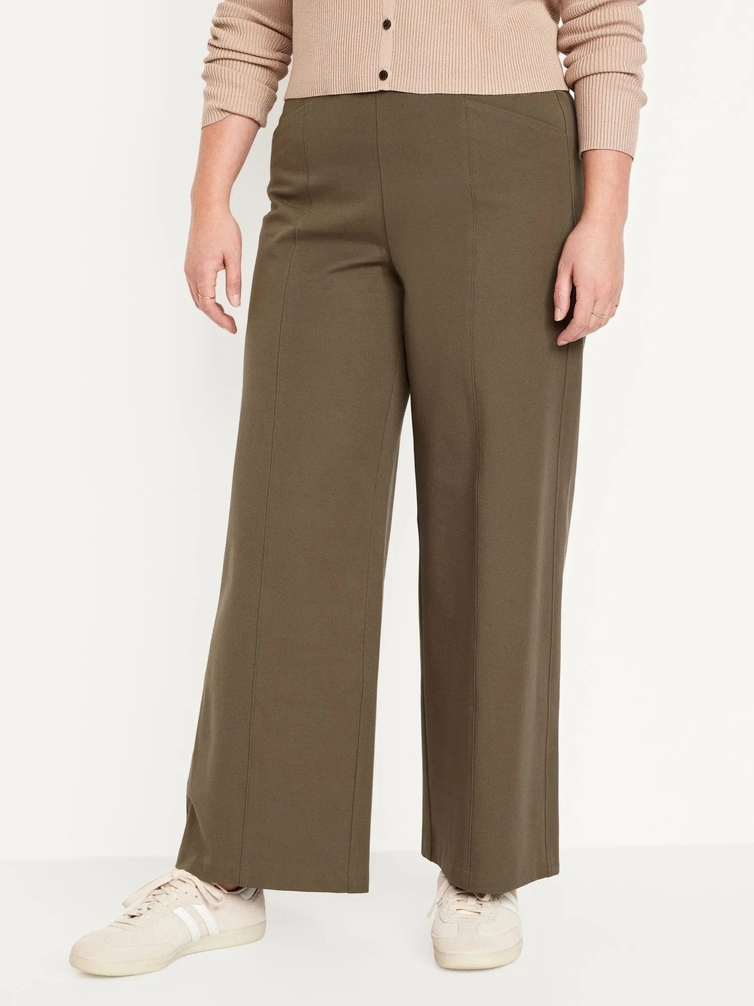OLD NAVY PANTALóN WIDELEG TIRO ALTO PIXIE OLD NAVY MUJER