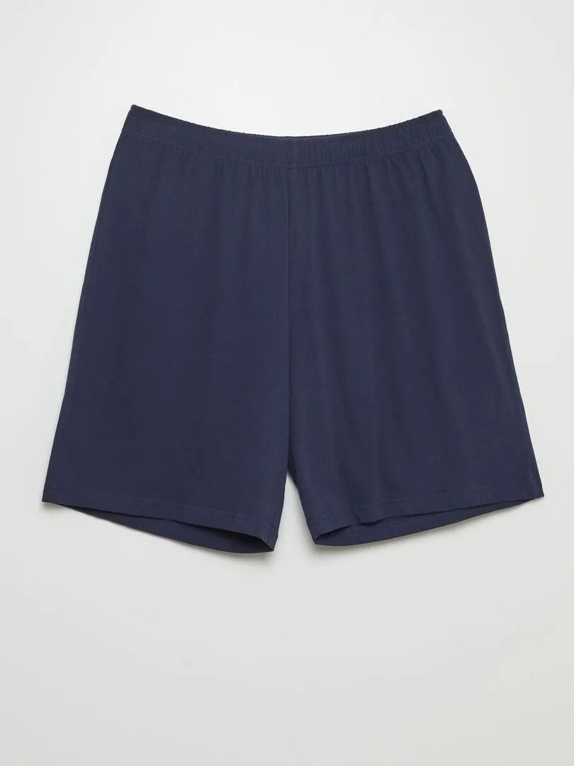 PIJAMA LARGO PANTALóN + CAMISETA   2 PIEZAS  AZUL