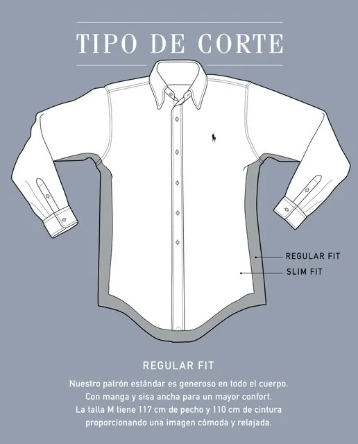 Polo Ralph Lauren Camisa de hombre Regular Fit cuello clásico