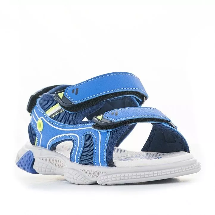 sandalias QUETS! azules con partes amarillas