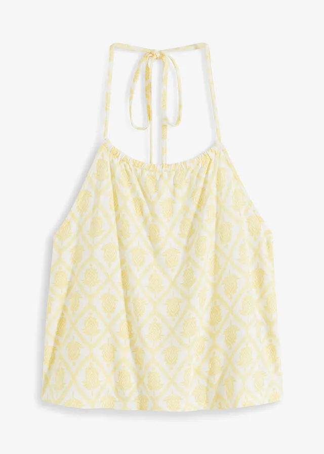 TOP AMARILLO CLAROBLANCO LANA ESTAMPADO