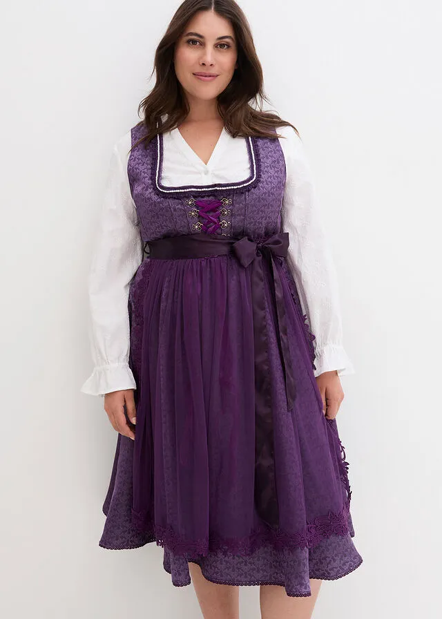 TRAJE TIROLéS CON PERLAS (2 PIEZAS) CAQUIROSA CLARO ESTAMPADO