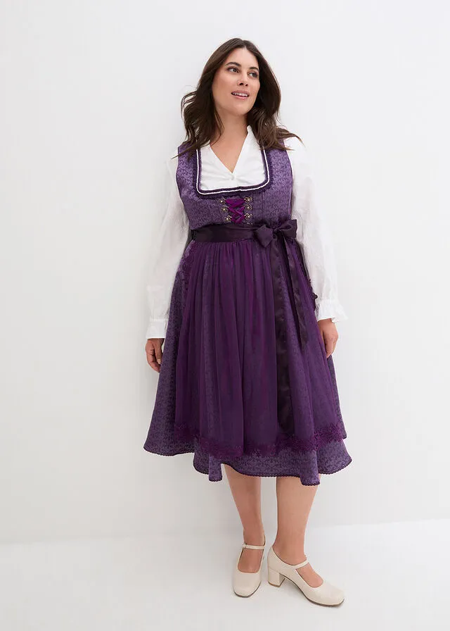 TRAJE TIROLéS CON PERLAS (2 PIEZAS) CAQUIROSA CLARO ESTAMPADO