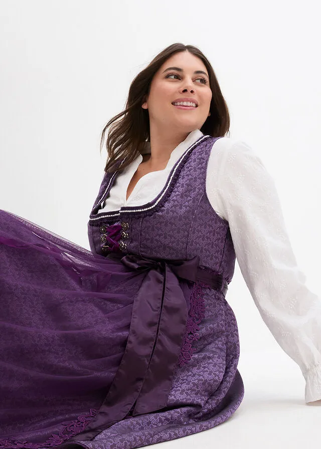 TRAJE TIROLéS CON PERLAS (2 PIEZAS) CAQUIROSA CLARO ESTAMPADO