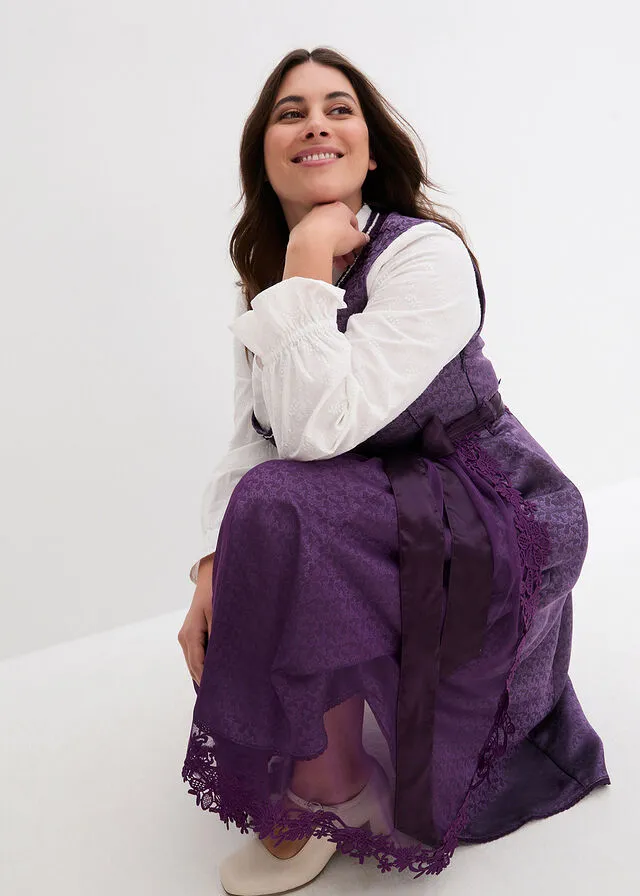 TRAJE TIROLéS CON PERLAS (2 PIEZAS) CAQUIROSA CLARO ESTAMPADO