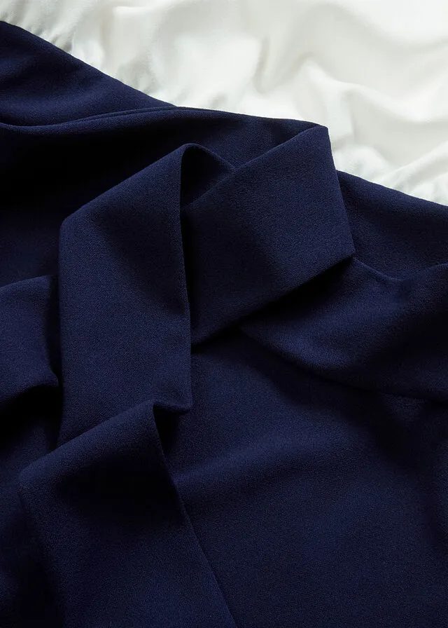 VESTIDO BLANCO LANAAZUL OSCURO