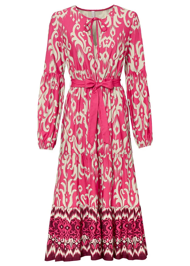 VESTIDO CON FALDA ACAMPANADA PINK LADYBLANCO ESTAMPADO
