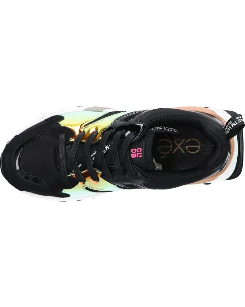 ZAPATILLAS DEPORTE EXE  DE MUJER D1906085  TEXTIL BLACK